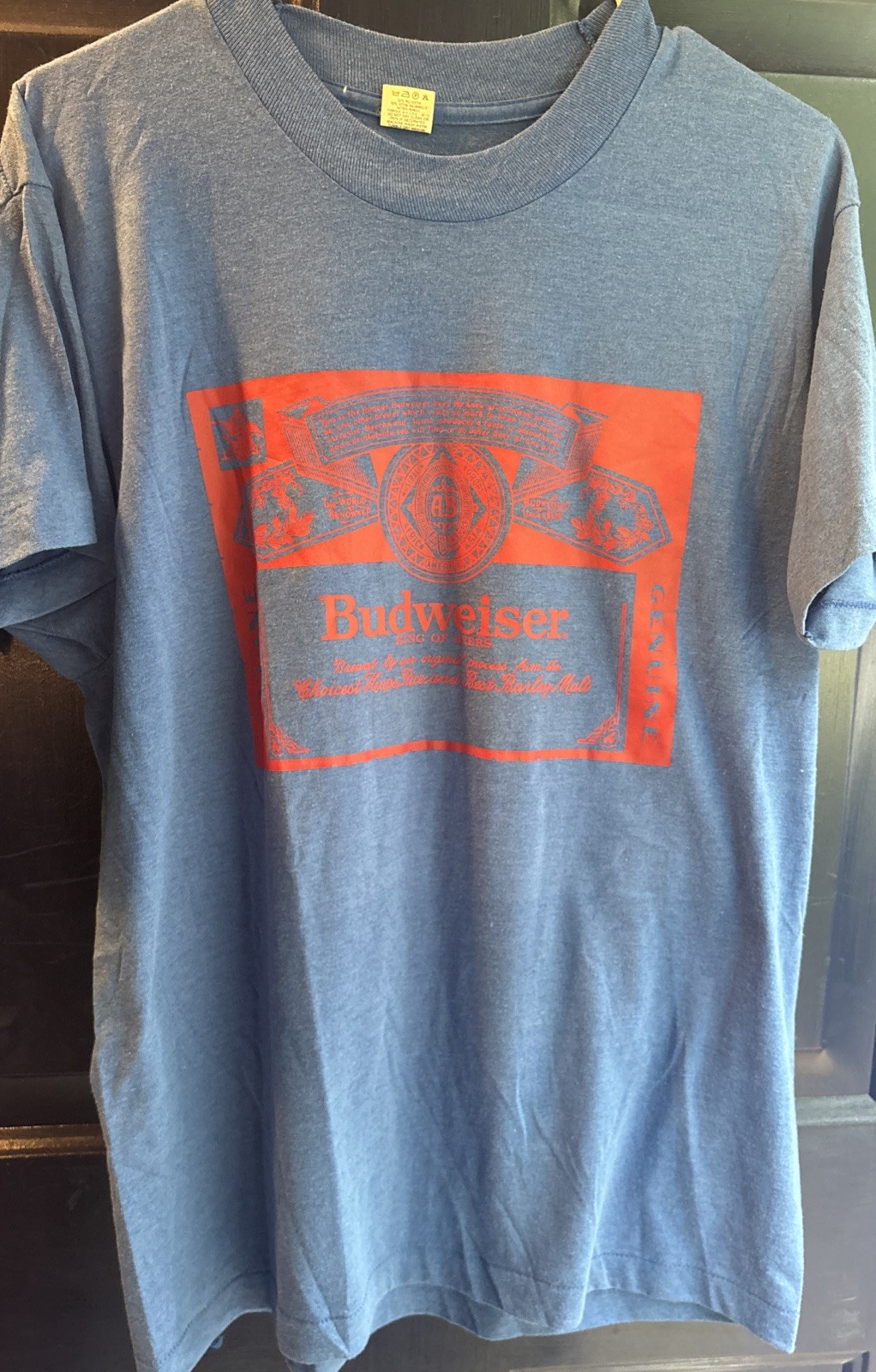 Vtg 80s Budweiser King Of Beer T Shirt Single Stitch UNWORN Men’s M/L ~ See Pics