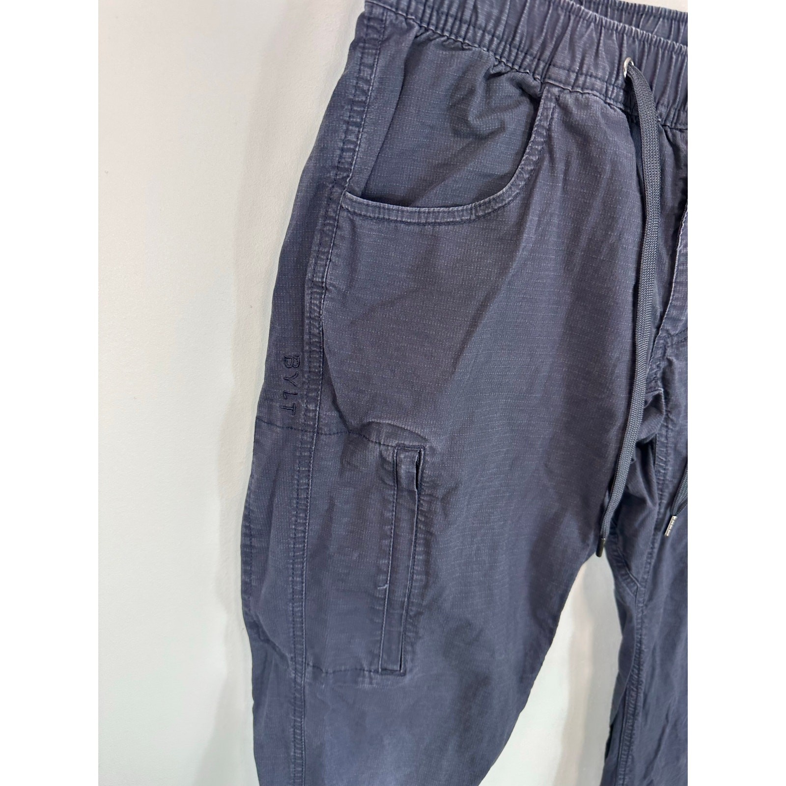BYLT Ripstop Cargo Pant Navy Blue Size Medium x 28 Inches Elastic Waist