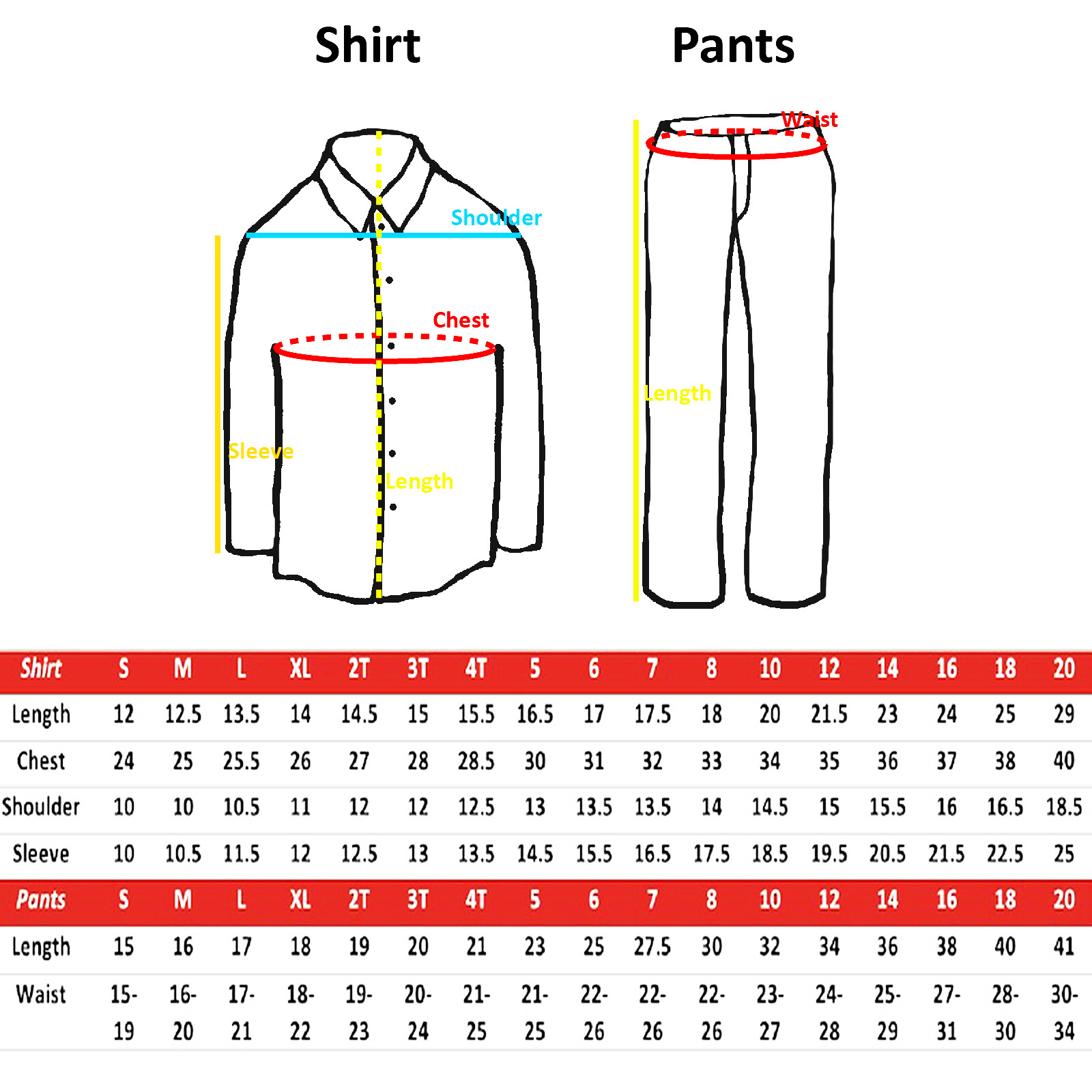 2pc Set Baby Boy Toddler Teens Formal Black or Navy Pants White Shirt Suit S-20