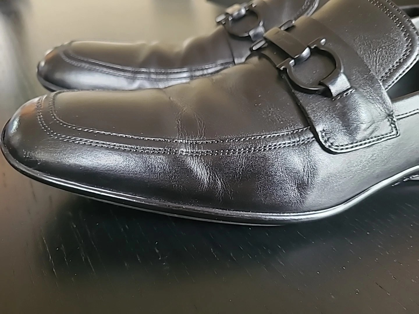 Salvatore Ferragamo Men’s Leather Gancini Bit Loafers Size 11.5 D Made In Italy