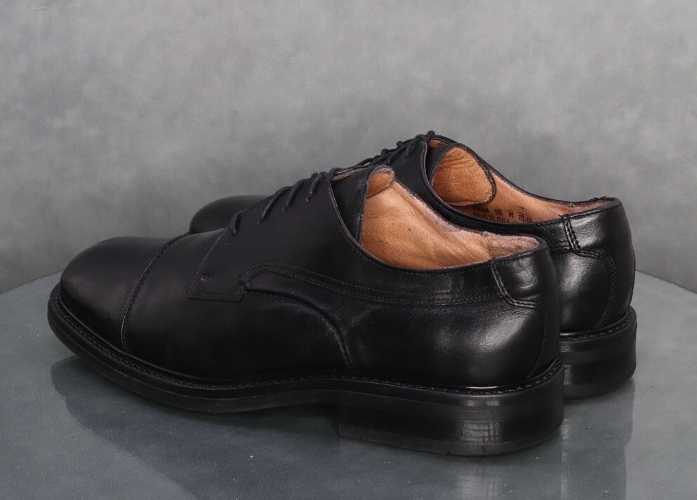 Bostonian Cap Toe Black Leather Dress Shoes Men’s Size 11.5 Made In Italy