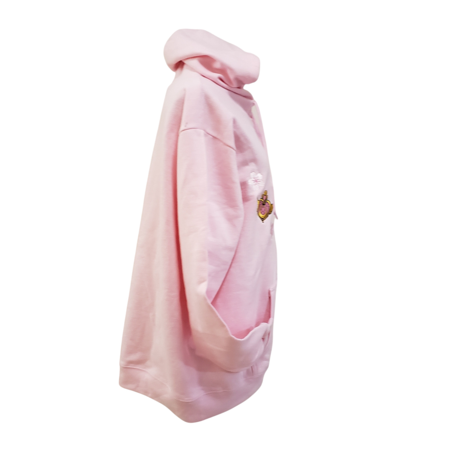 Sailor Moon Crescent Wand Brooch Cherry Blossom Zip Up Hoodie Pink Size XL