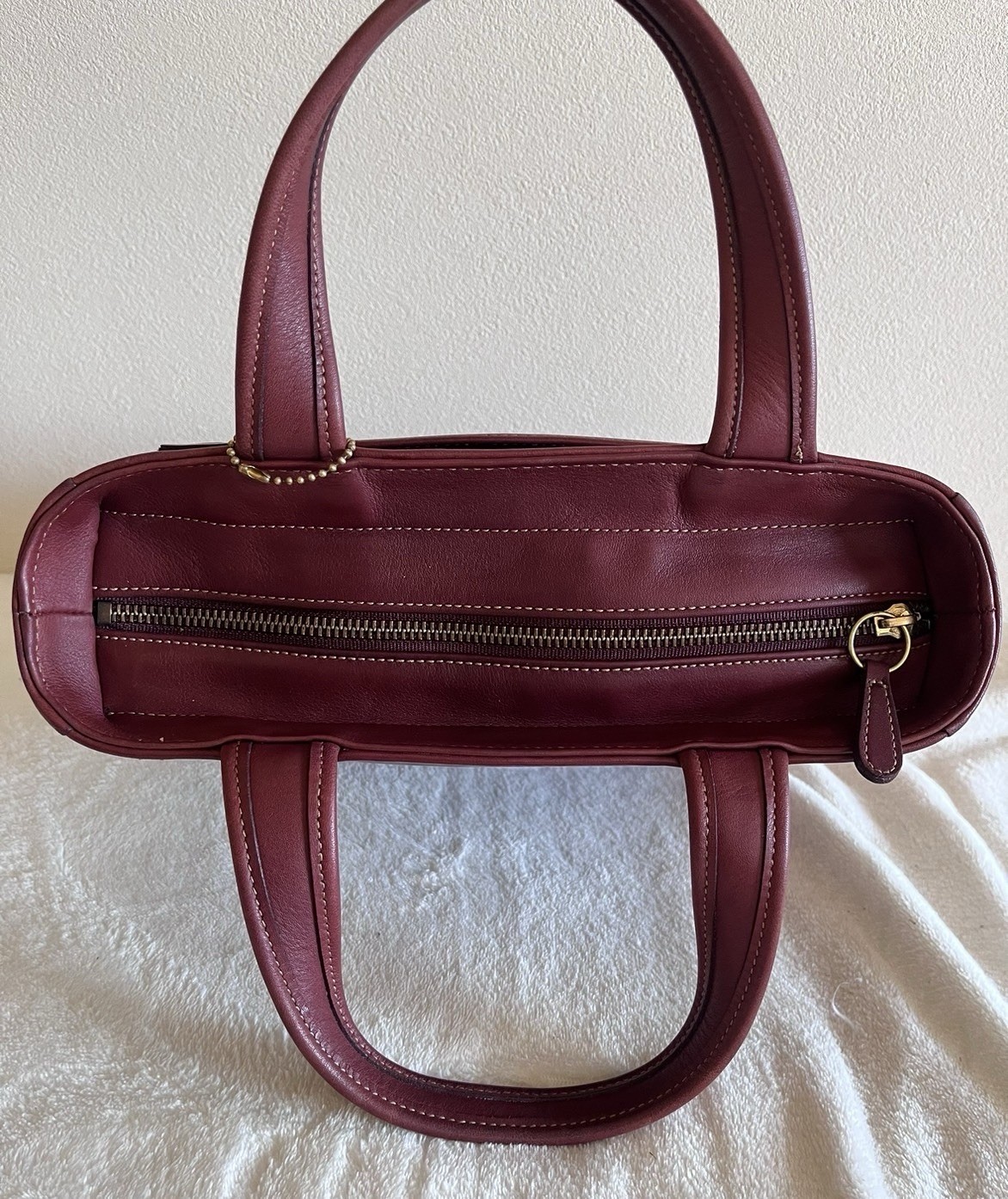 Coach Vintage Bleecker Satchel 9303 Rare Burgundy Leather Tote Bag Made in USA