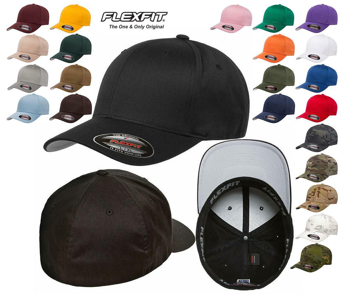 Flexfit 6277 Original Structured Twill Fitted Baseball Hat Cap
