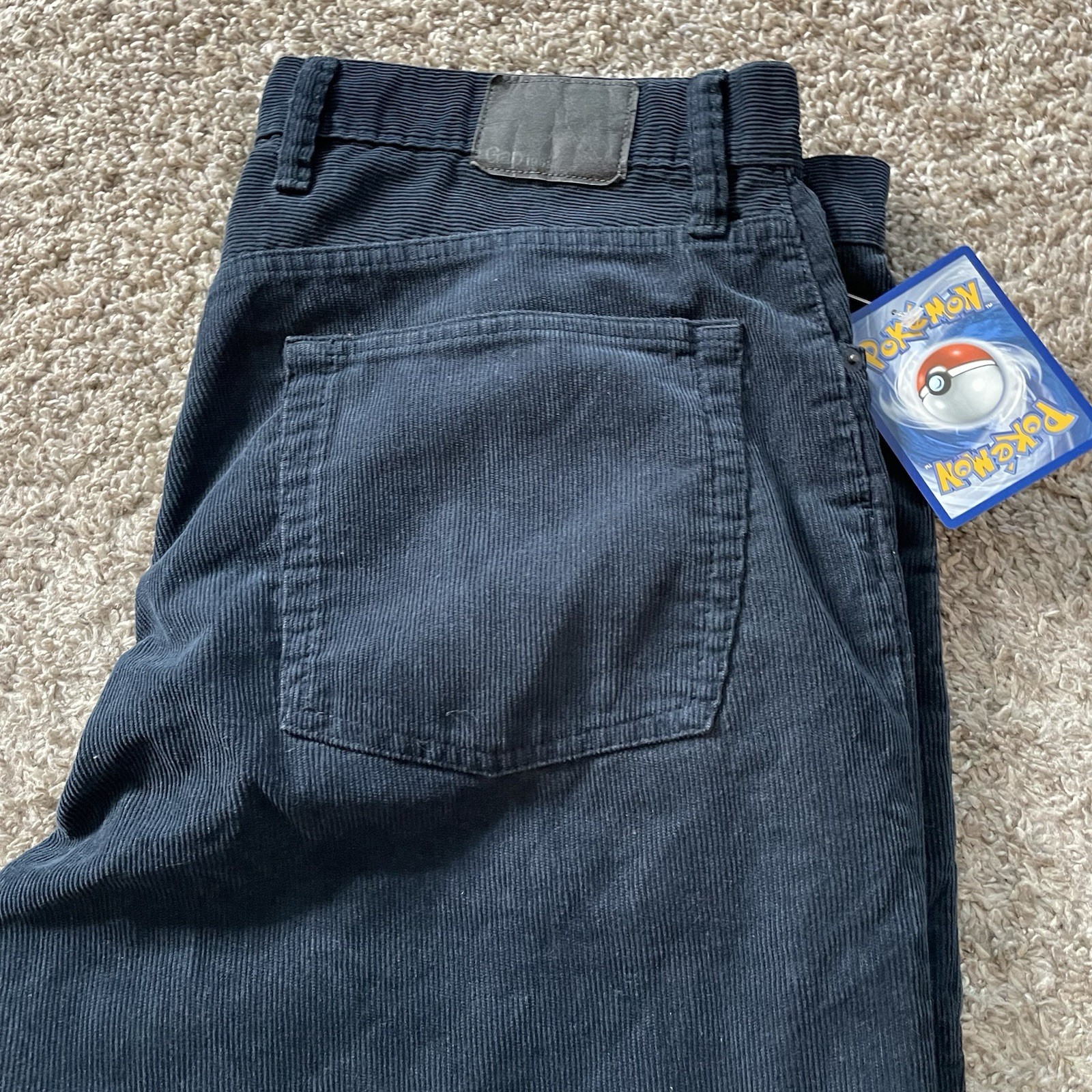 Gap Corduroy Pants Mens 36×32 Navy Straight Leg Cotton Five Pocket EUC Vtg Y2K