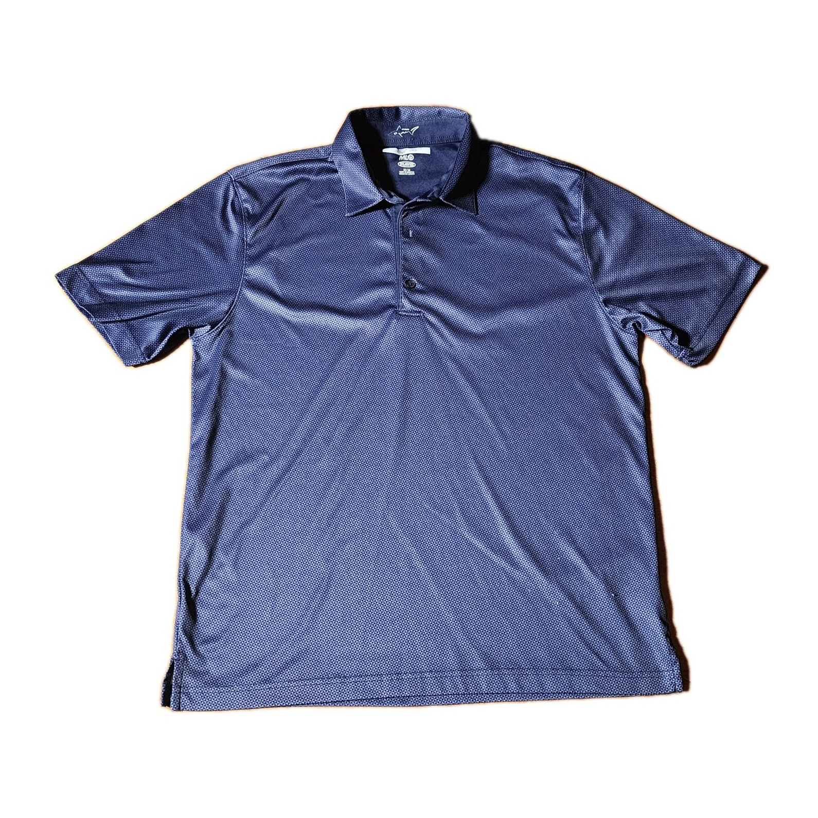 Greg Norman ML75 Play Dry Blue Golf Polo Shirt Men’s M Moisture Wicking