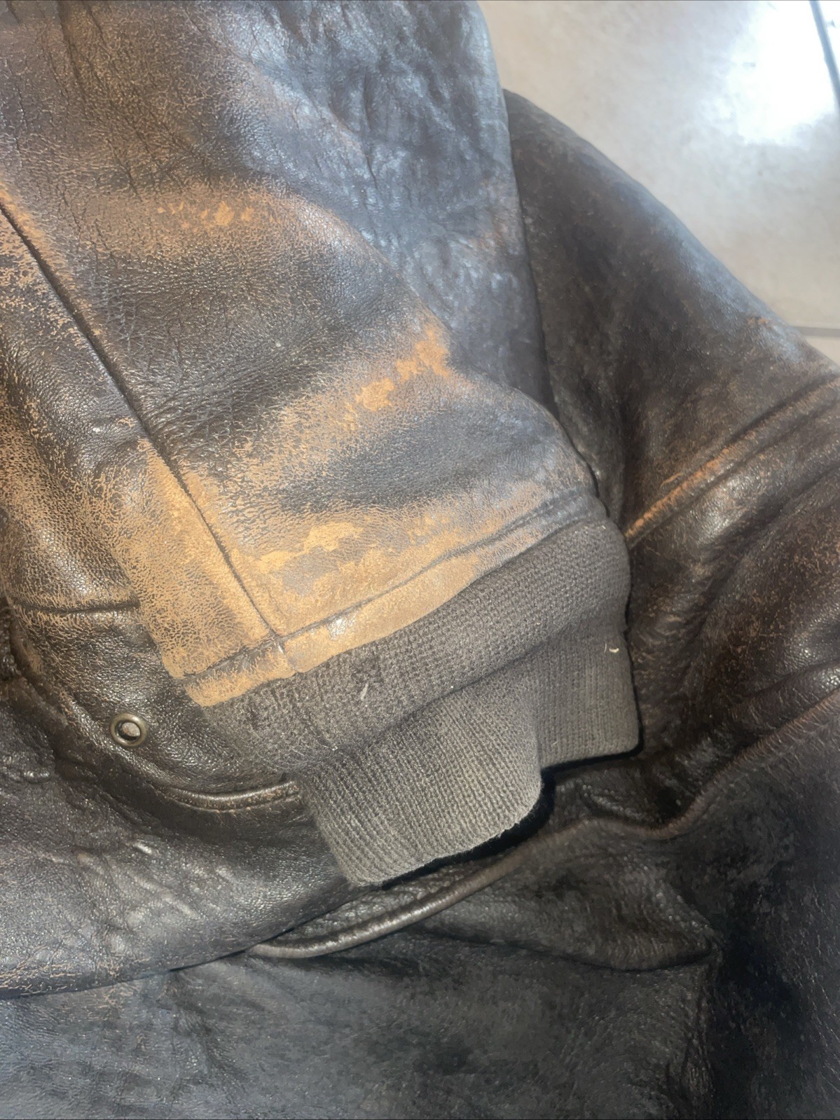 Vintage AVIREX Leather Flight Jacket Type G1 (Size M) As Is Photo Inside