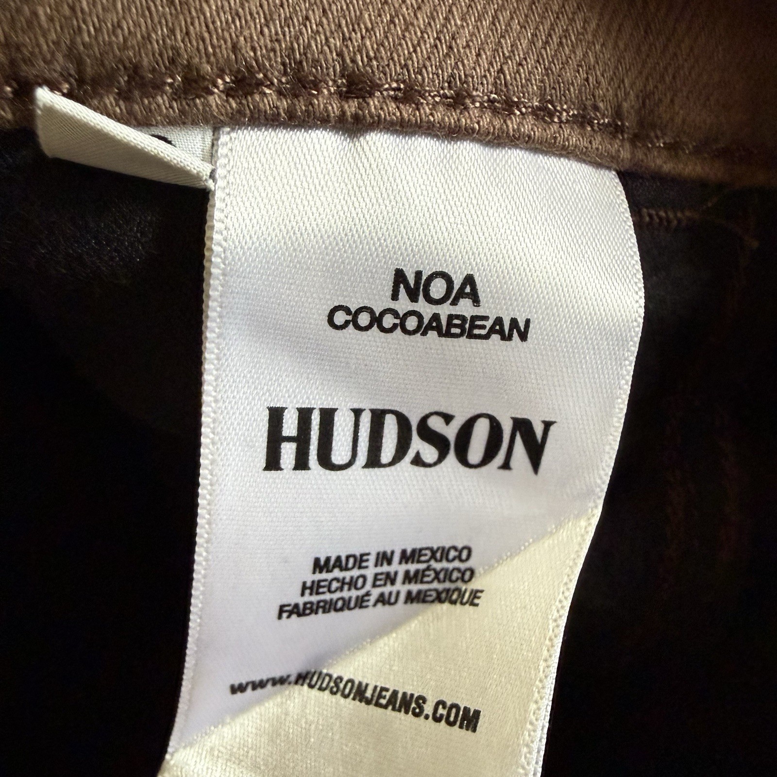 Hudson Womens 28 Brown Noa High Rise Straight Crop Coated Pants Bottoms