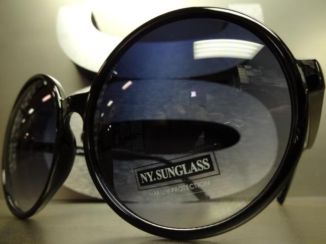 OVERSIZE EXAGGERATED VINTAGE RETRO Style SUN GLASSES Huge XL Round Fashion Frame