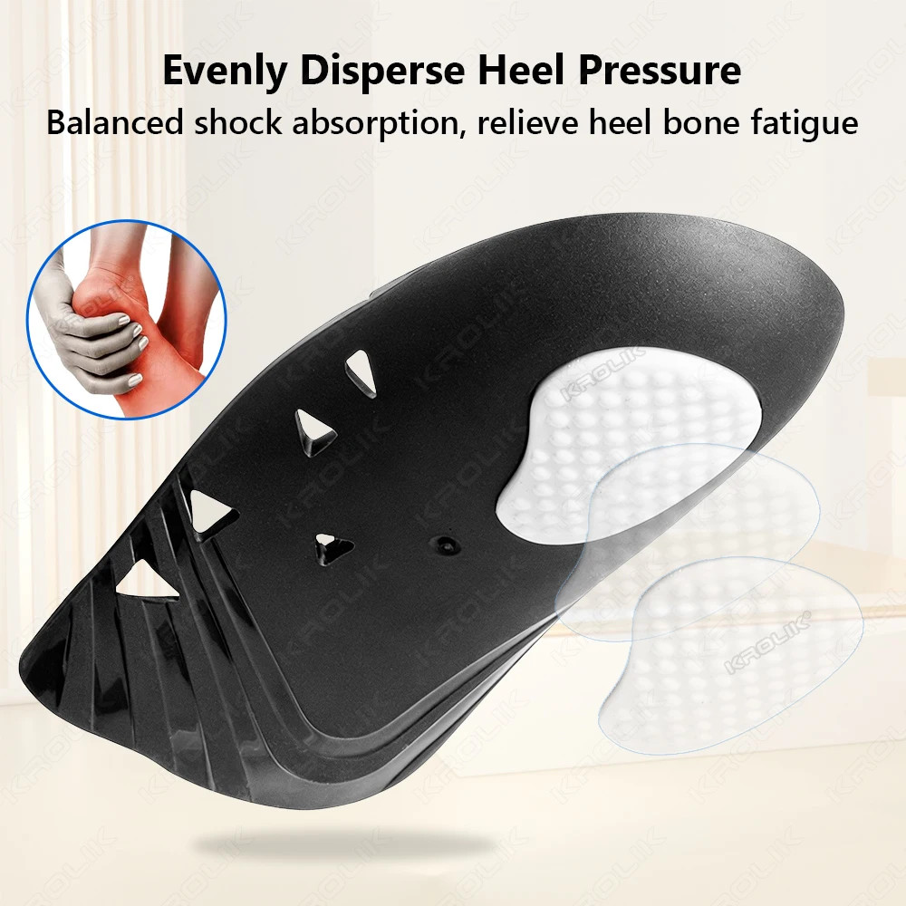 Layered Arch Correction Insoles TPU Material 3 Height Settings Removable Arch Su