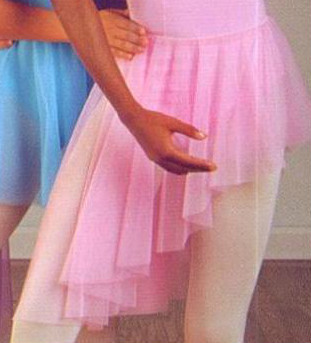 DANCE CHIFFON ASYMMETRICAL BALLET SKIRT MANY COLORS 1 layer ruffled girls/lady