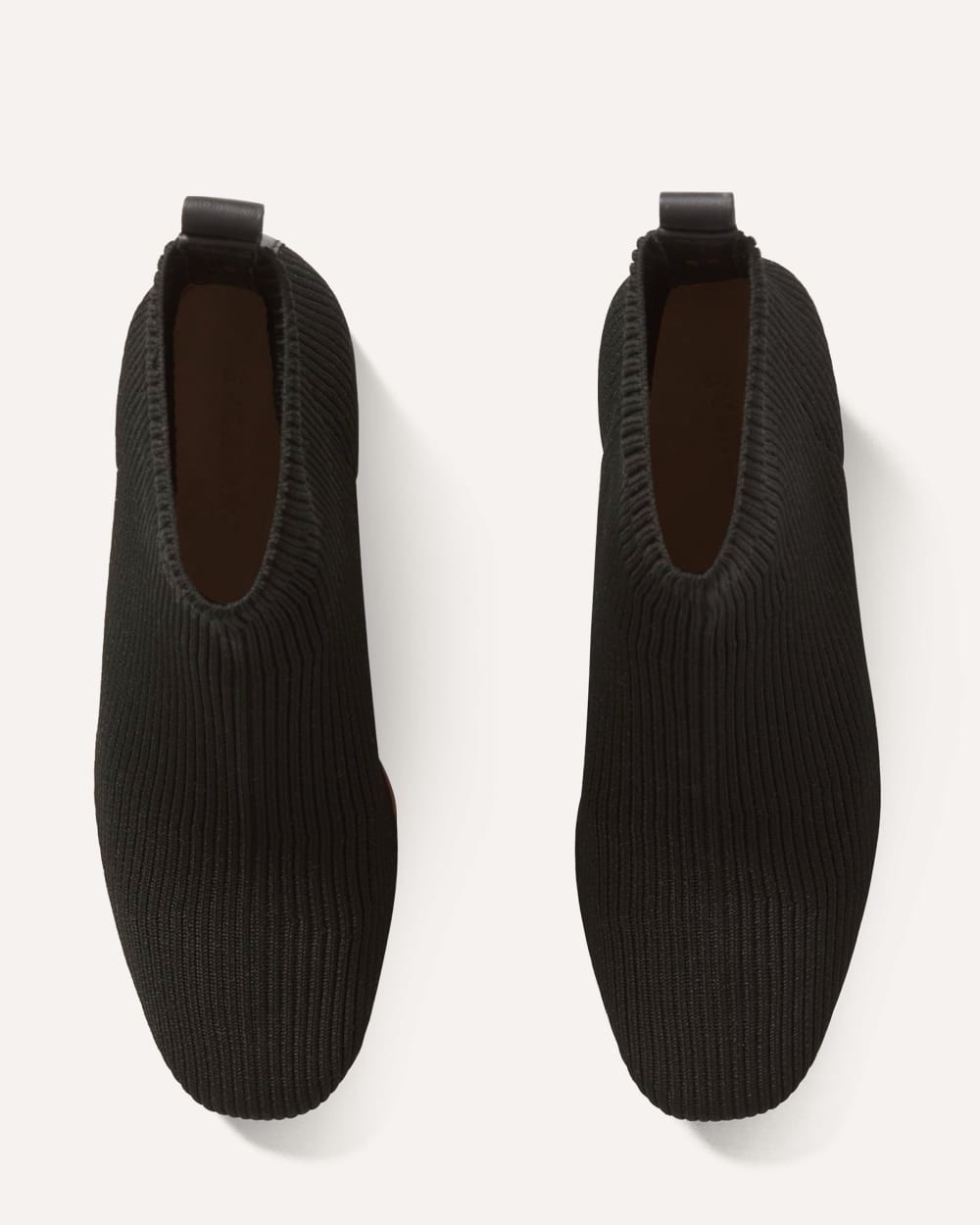 Everlane The Glove Boot Rib Knit Ankle Sock Boots Size 8 Black ReKnit Block Heel