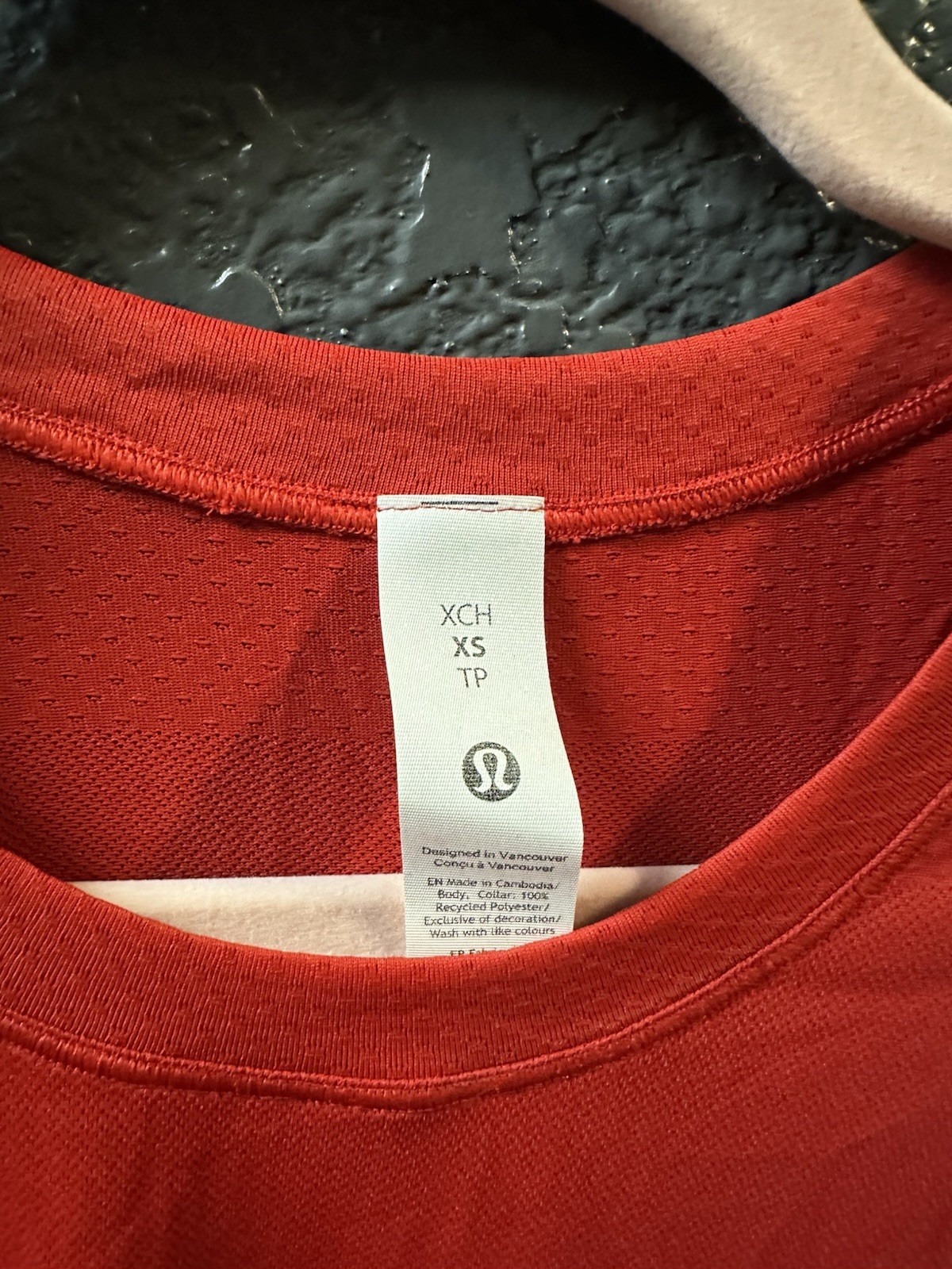 lululemon Fast and Free Perforated Stripe Run Tank Red XS Quick Dry Mesh