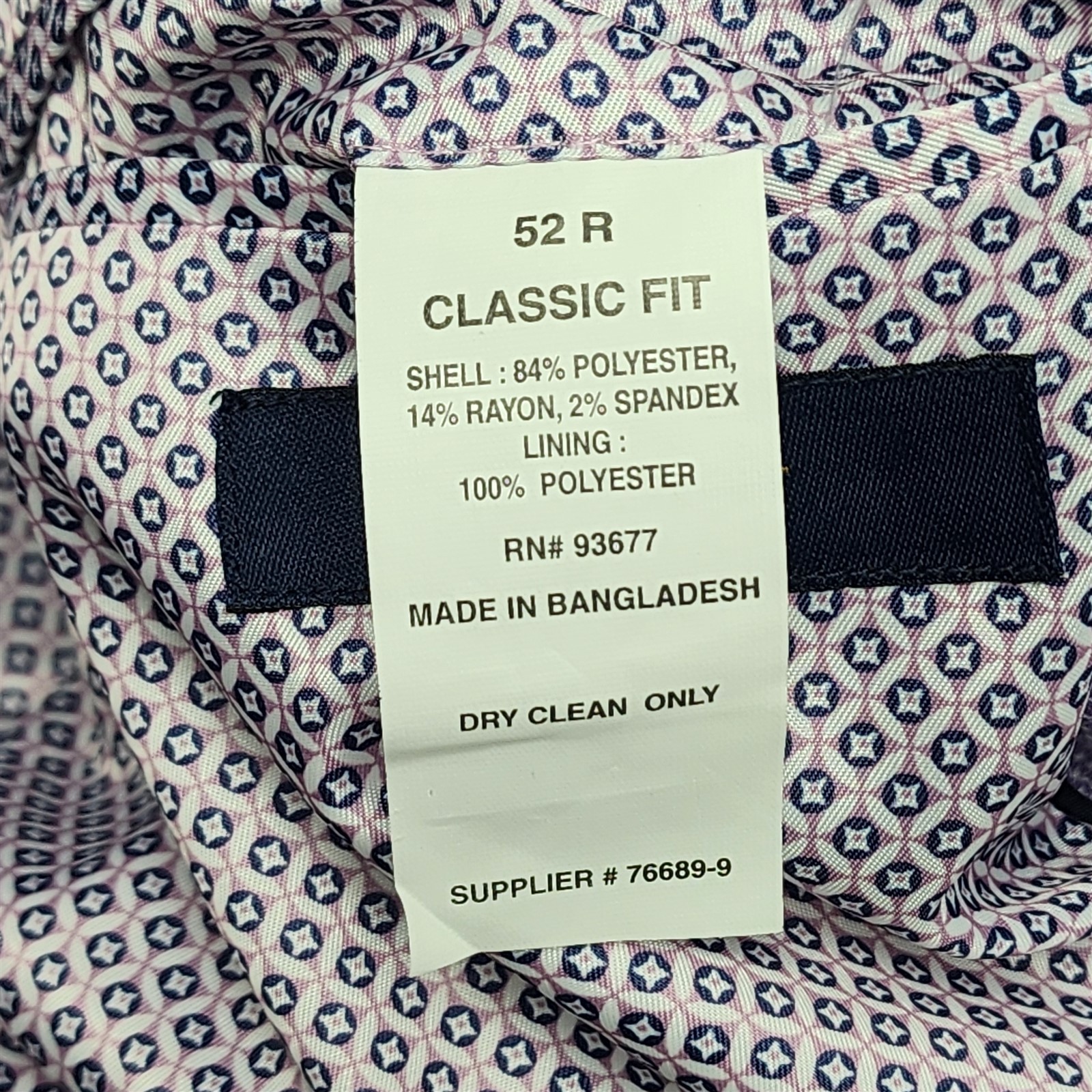 Stafford 52R Purple Micro Houndstooth Unstructured Soft Shoulder Blazer Jacket
