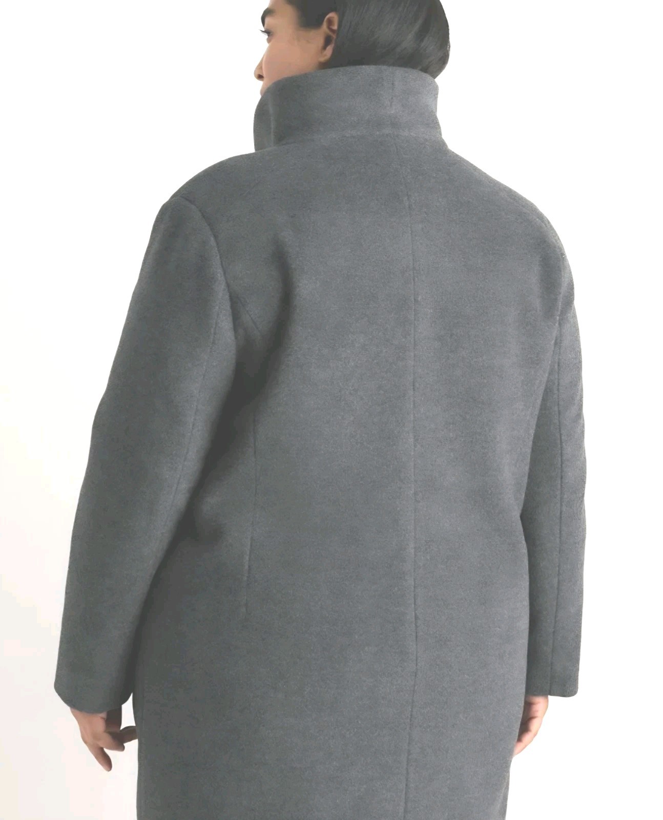 NWT “Quince” Women’s Italian Wool Cocoon Coat Heather Grey Size 2X Reg $185