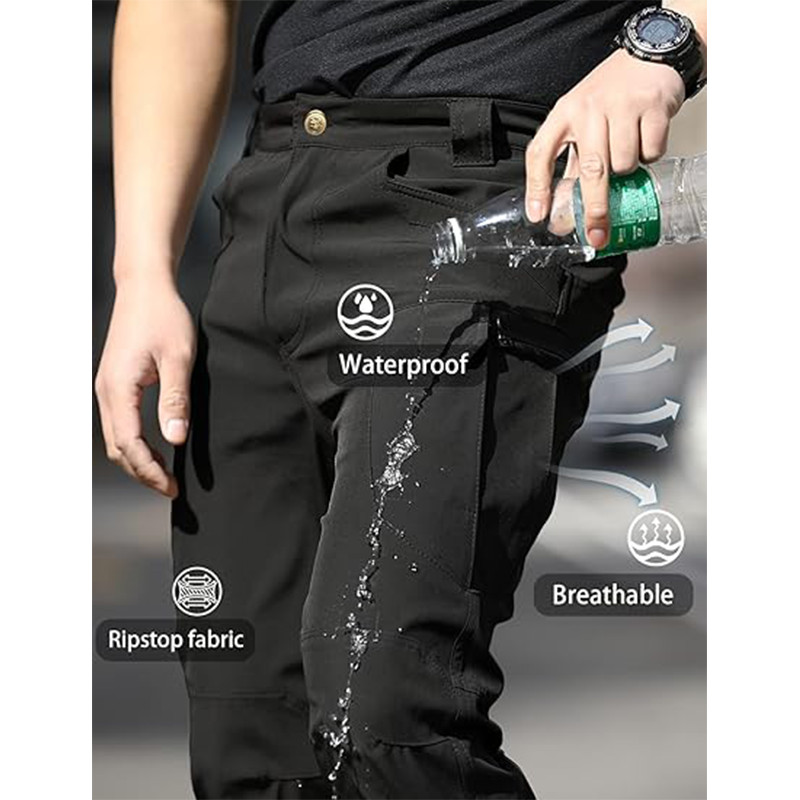 Men’s Pants Cargo Tactical Work Combat Pants Outdoor Hiking Waterproof Trousers