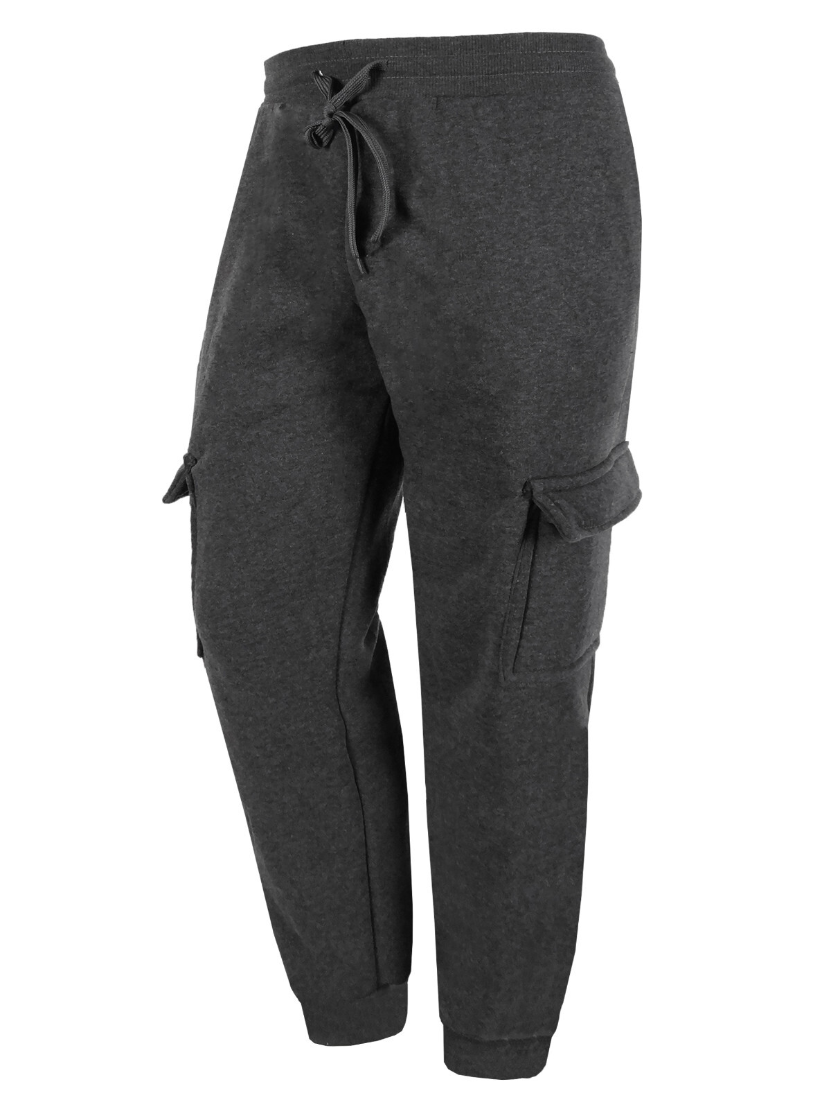 Sherpa Cargo Sweatpants 5 Pocket Thick Warm Padded Mens Jogger Fleece Flannel