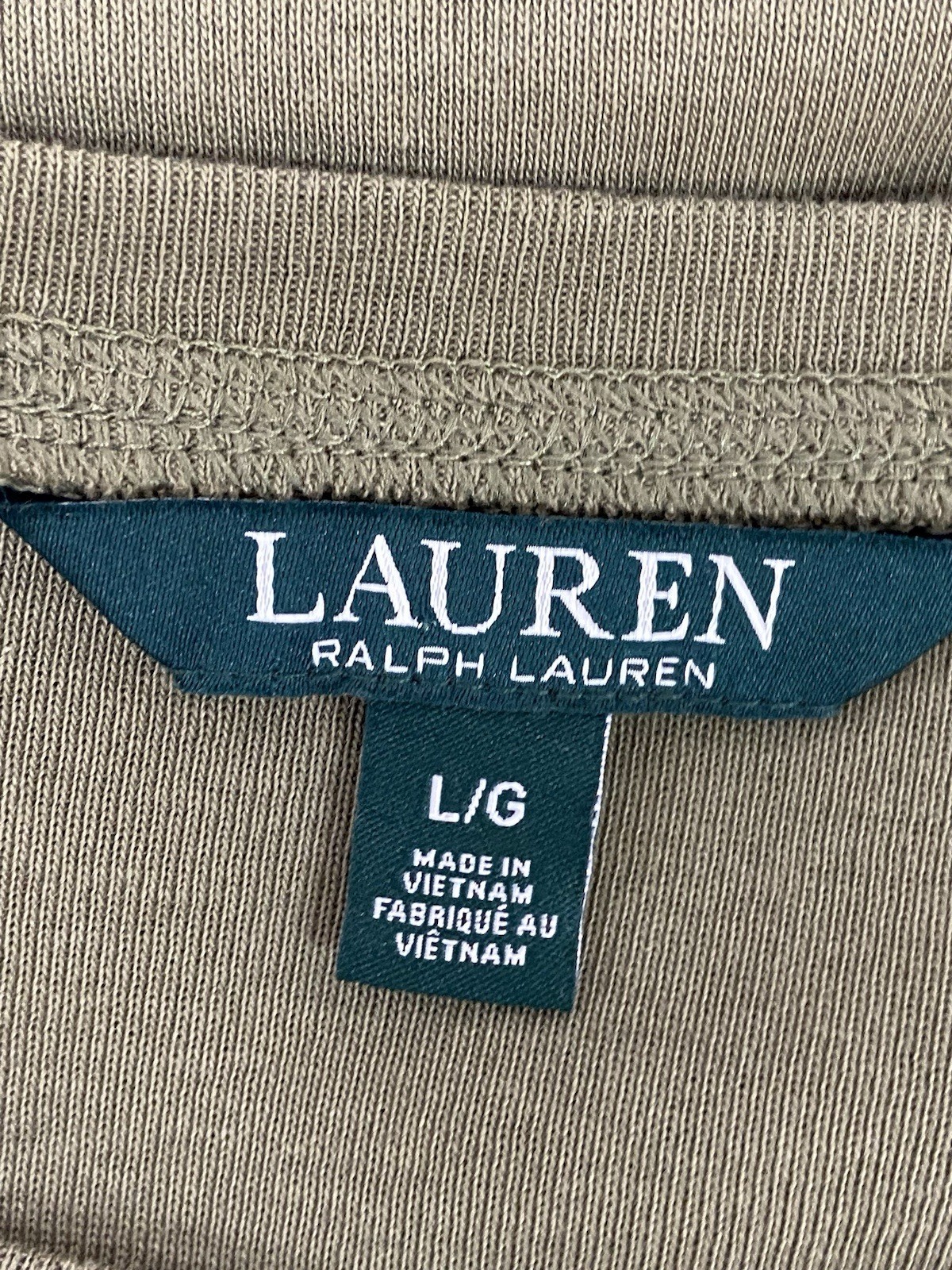 Lauren Ralph Lauren Large Green Suede Elbow Patch Shirt Old Money Equestrian