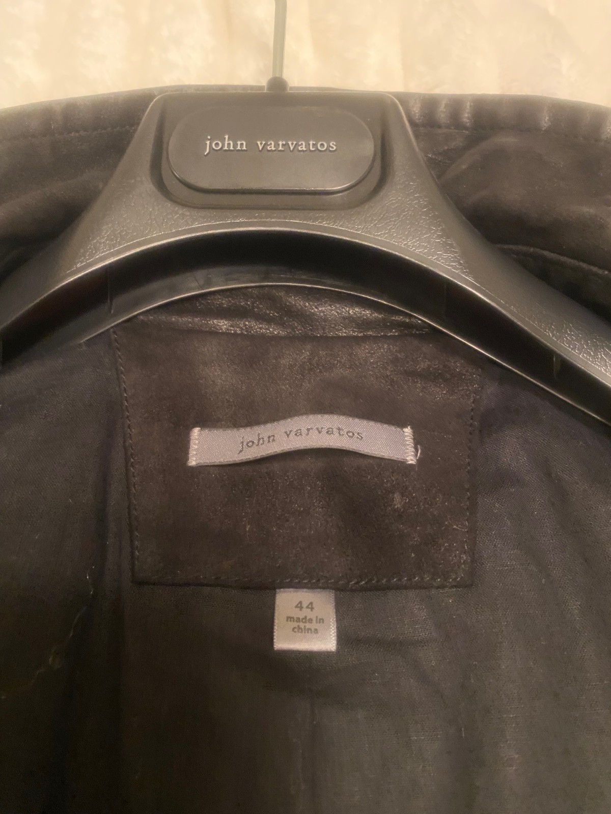 $1898 New John Varvatos Collection Hook And Bar Suede Jacket EU 44 USA 34