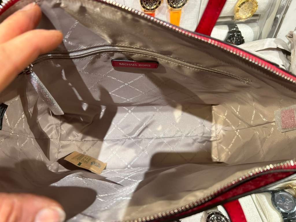 Michael Kors Marilyn Medium Shoulder Tote Bag Purse Dark Raspberry Handbag