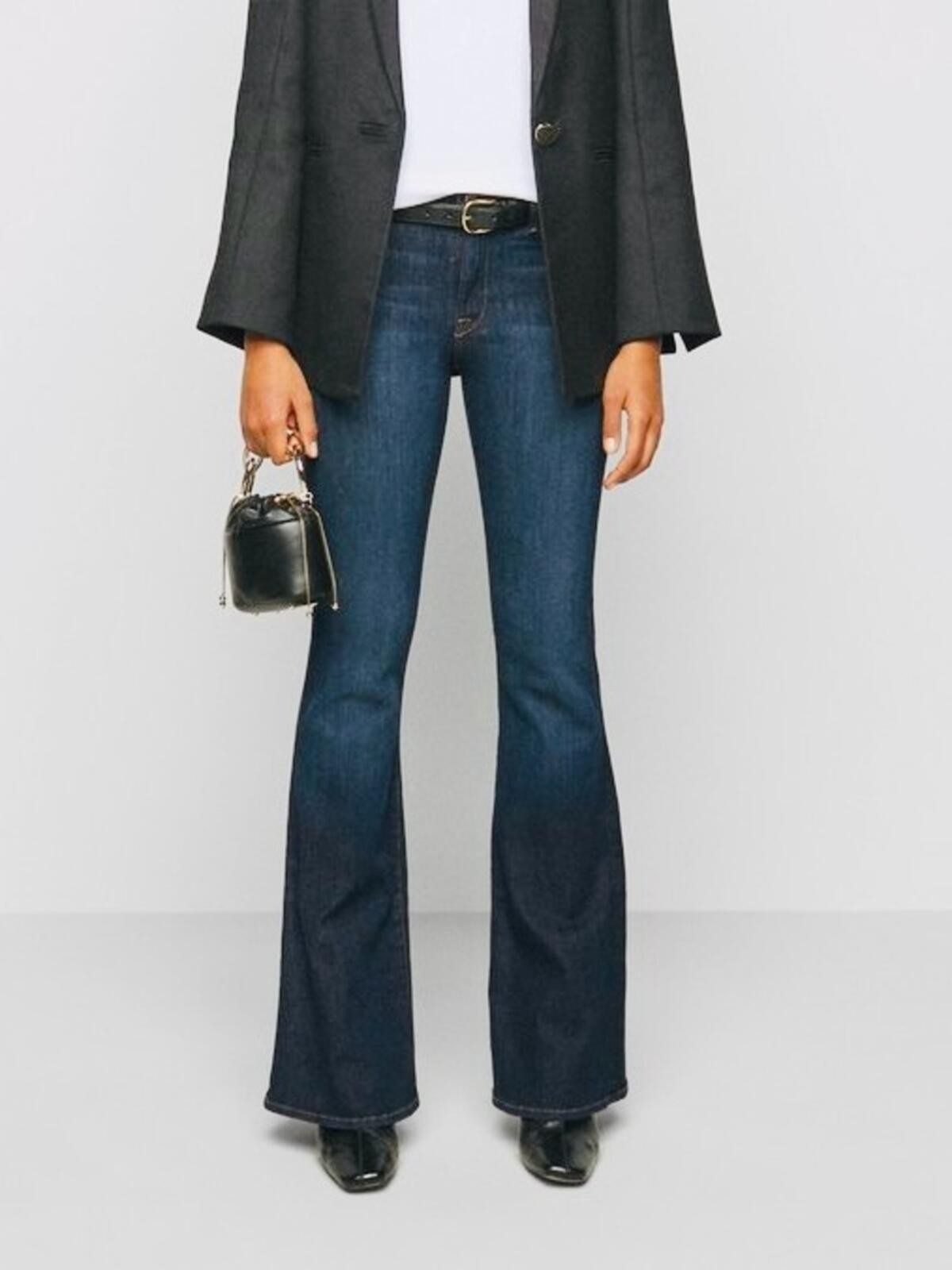 Frame Denim Le High Flare Jean size 25 in Dark Wash Sutherland