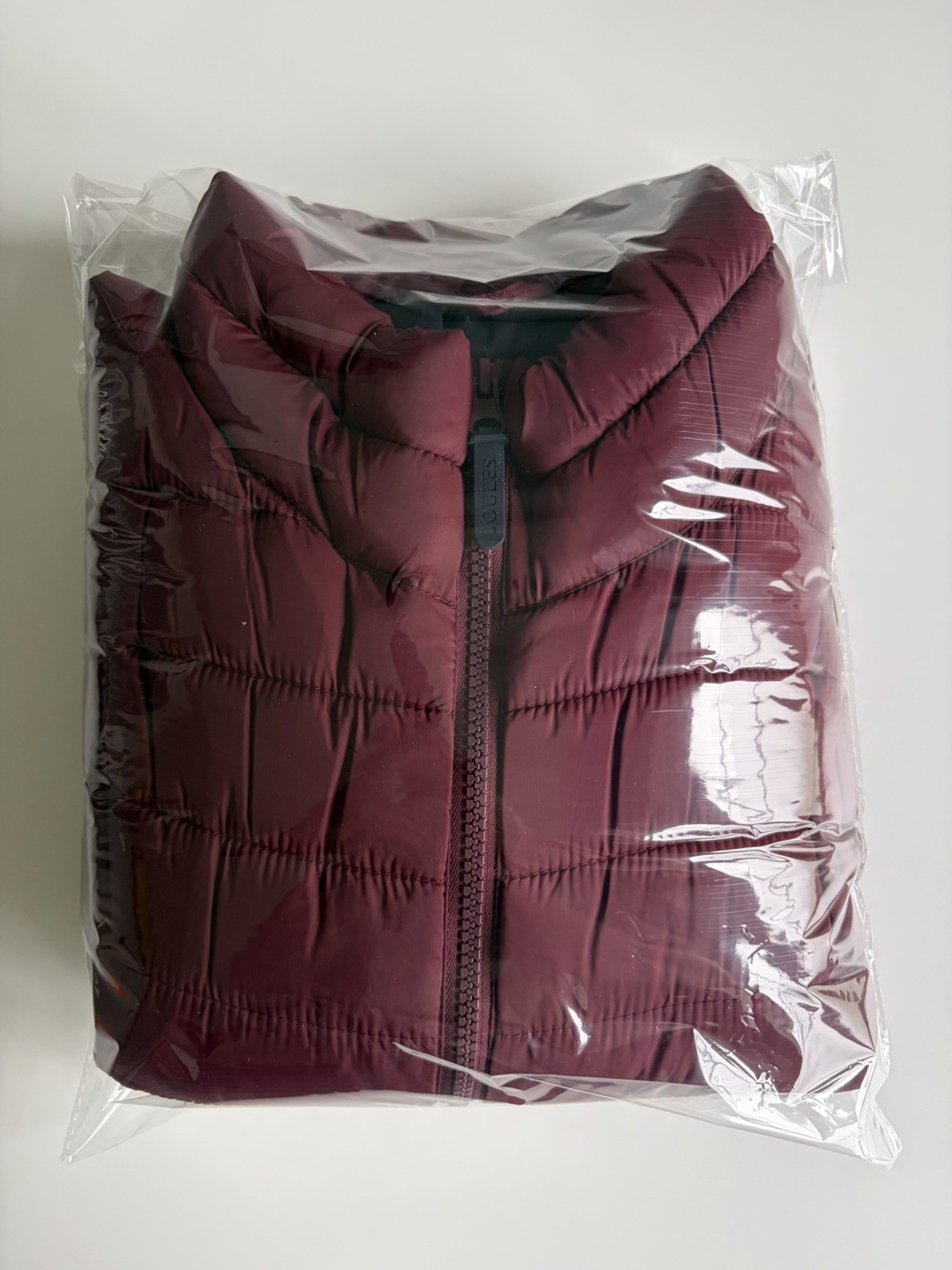 Joules Mens Puffer Gilet Jacket Burgundy Size XL, Hiking,walking, Quilted Warm.