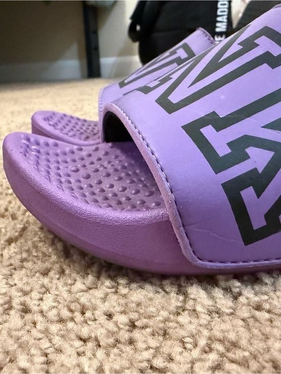 PINK Victoria’s Secret Lavender Slide Sandals with Black Logo