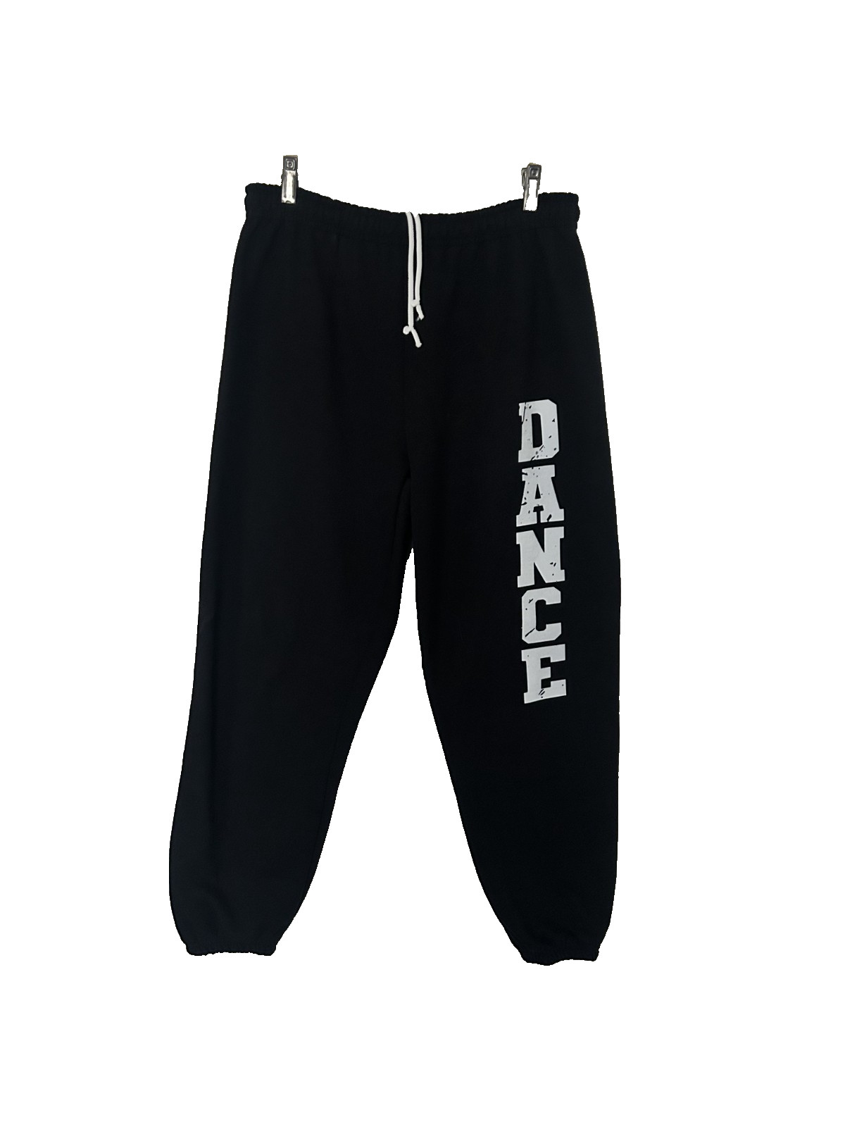 Black Dance Jogger Sweatpants Drawstring Logo Activewear Women’s Medium