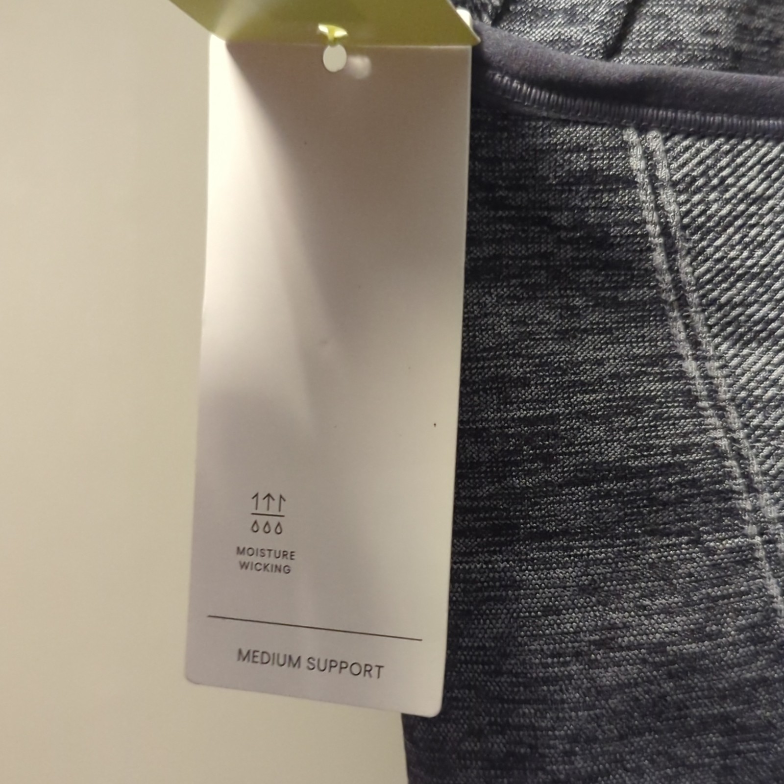 All in Motion Medium Support Seamless Racerback Sports Bra Gray Heather M
