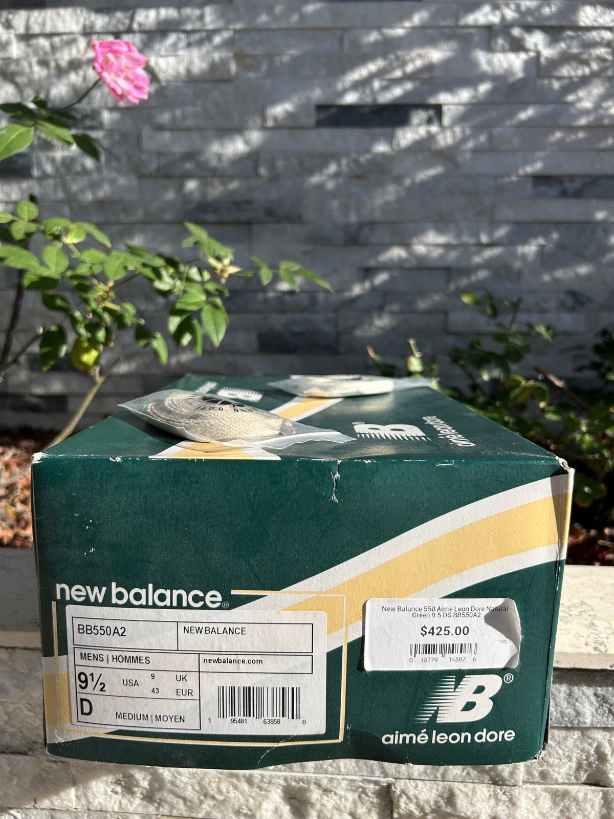 9.5 – New Balance 550 x Aimé Leon Dore ‘Green Yellow’ 2021 [BB550A2]