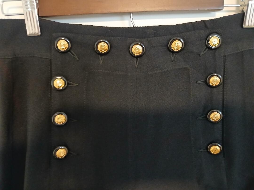 A*B*S SAILOR PANTS LADIES BLACK ACETATE AND RAYON