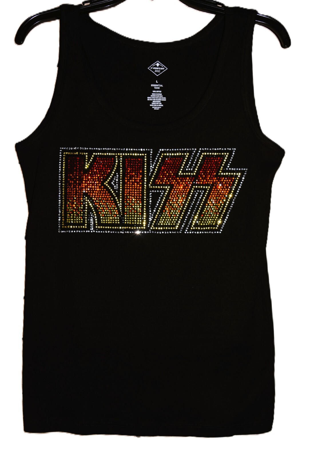 Kiss rhinestone bling shirt or tank XS S M L XL XXL 1X 2X 3X 4X 5X