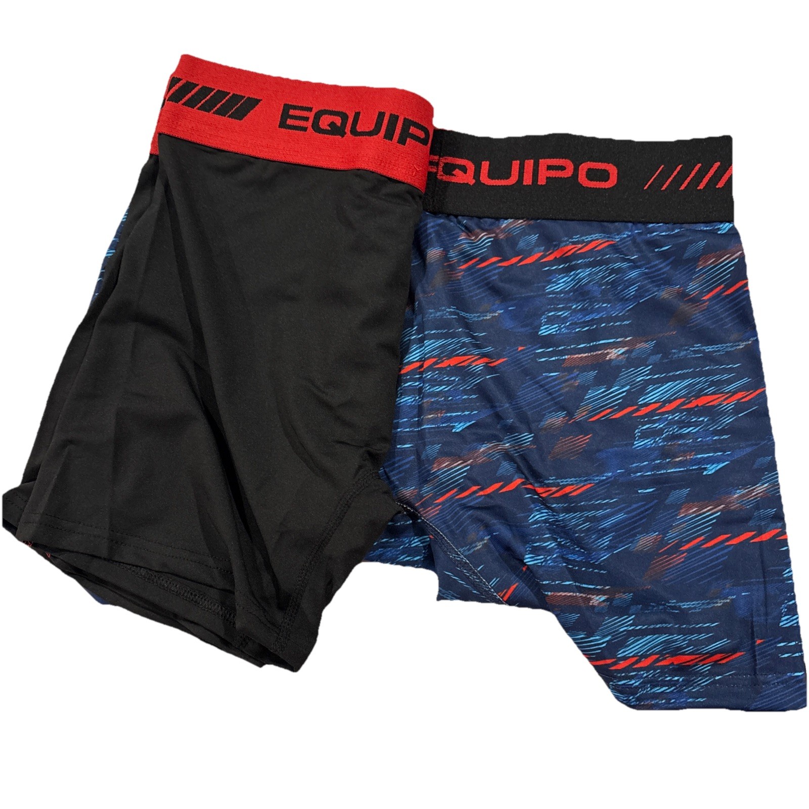 Men’s Equipo 2-pk. Boxer Briefs Size Small Red, Blue & Black NWT