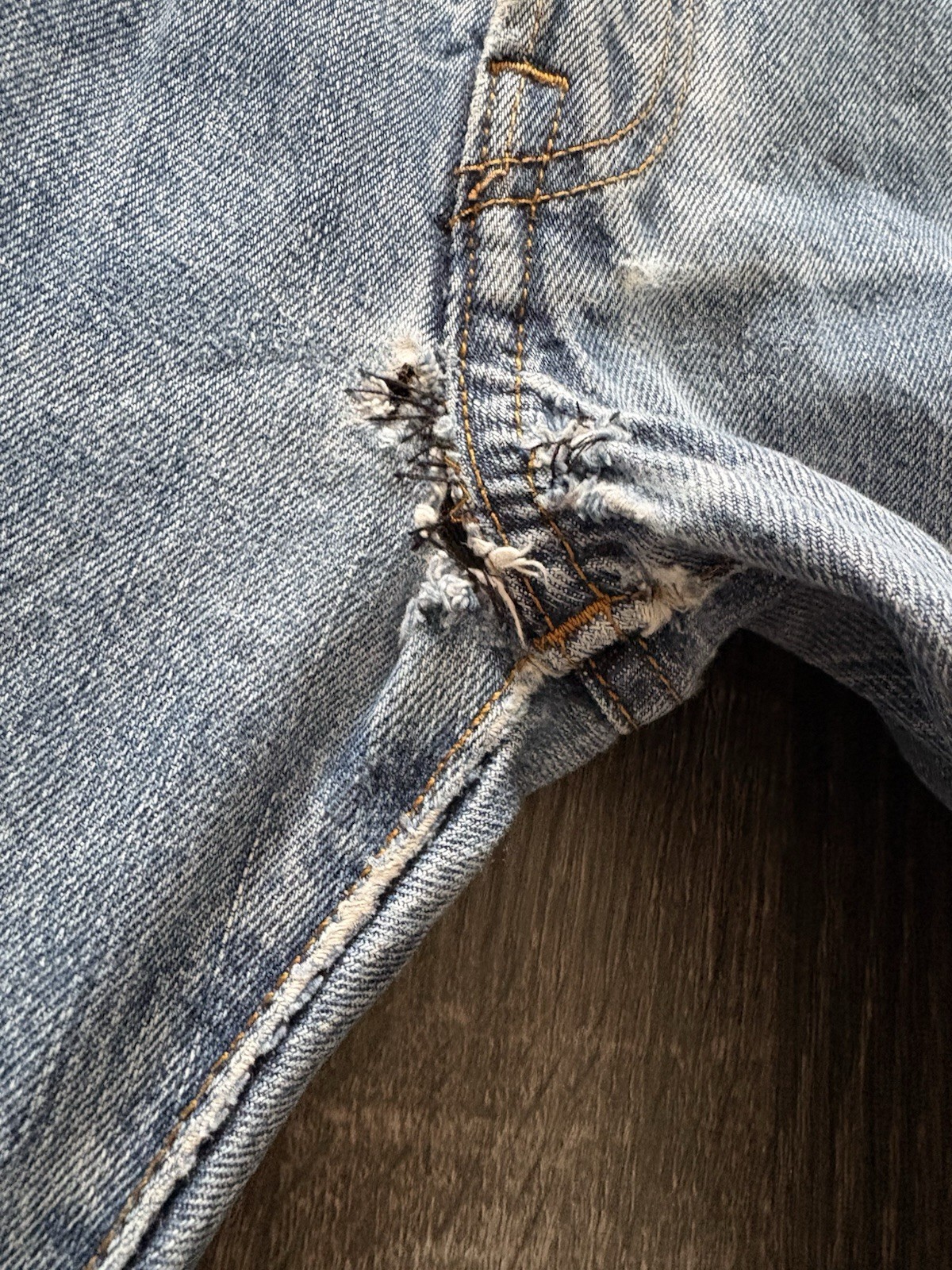 Vintage Levi’s 501 Jeans 34×34 Made in Sri Lanka – Distressed Repair Project