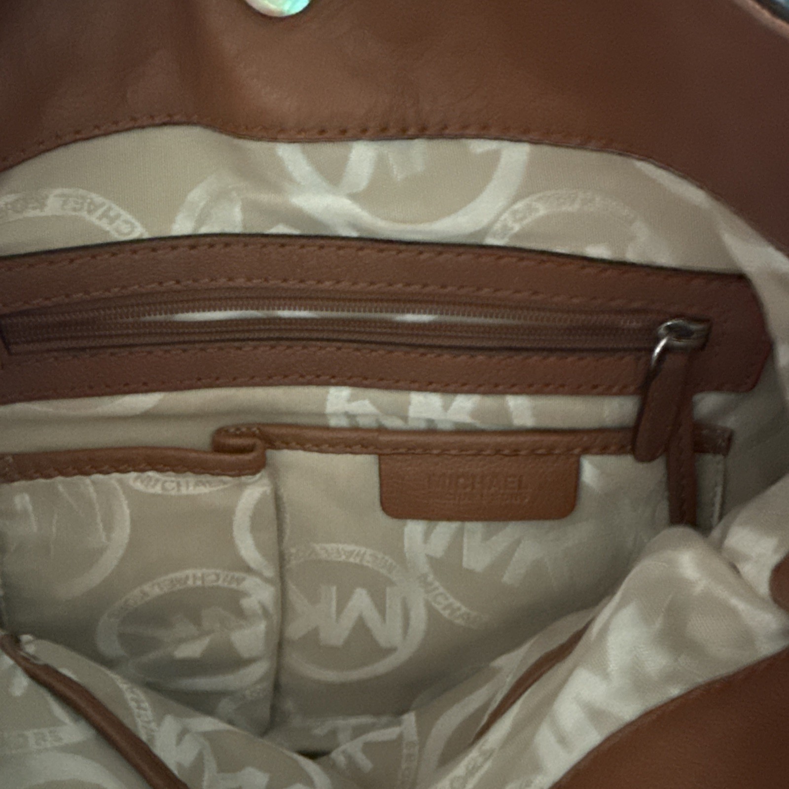 Michael Kors Hamilton Large Saffiano Leather Large Tote ShoulderBag Camel Brown