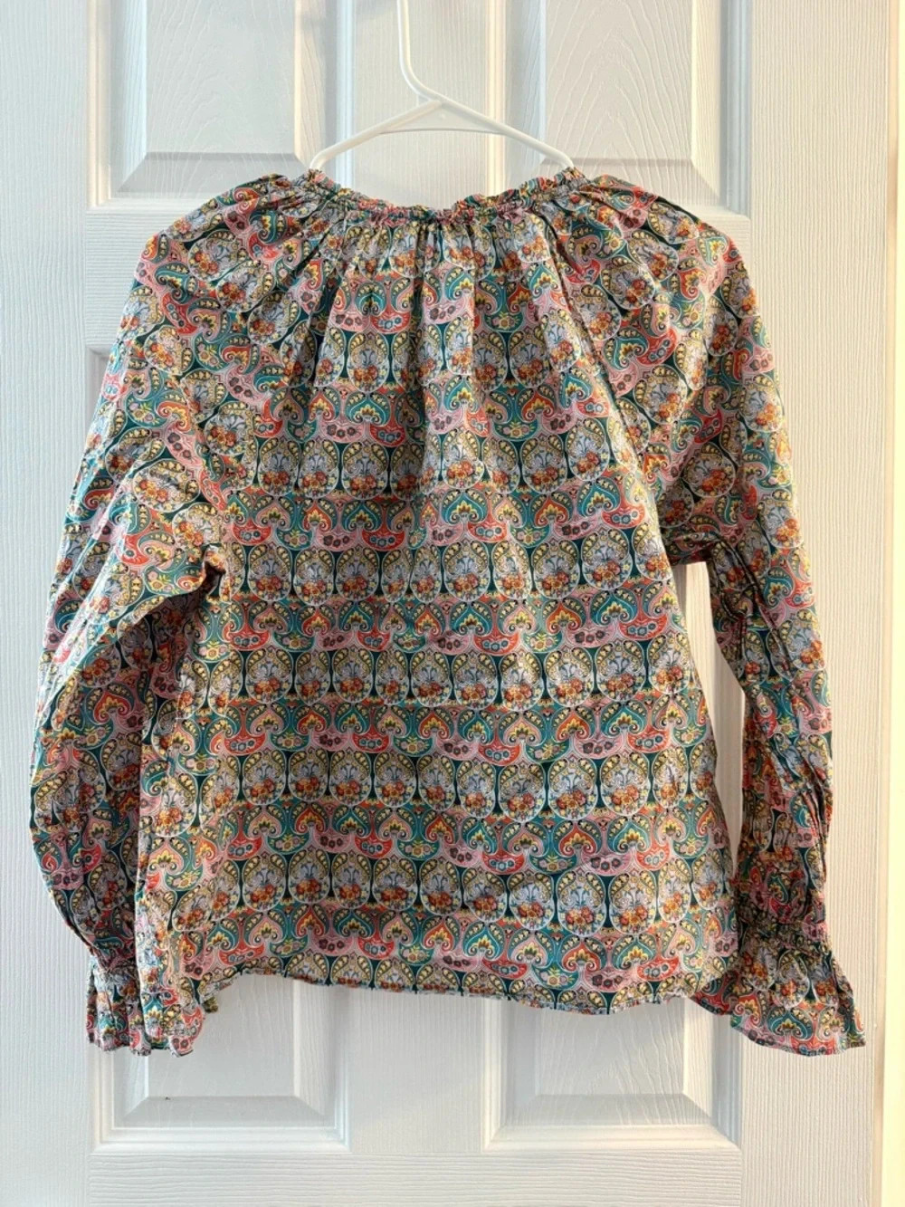 J. Crew Liberty Fabric Lightweight Multicolor Paisley Blouse Size Small