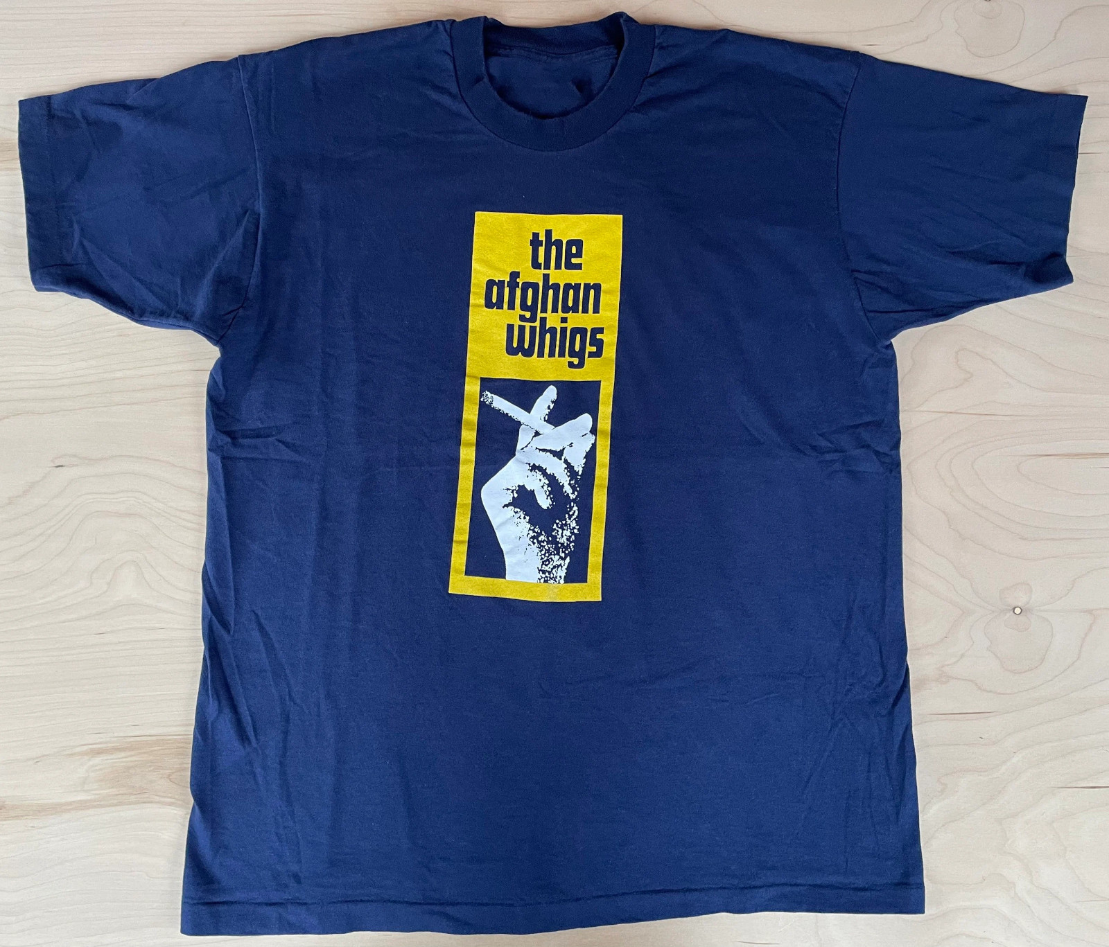 Afghan Whigs Shirt Vintage 90s Short Sleeve Navy All Size T-Shirt BT276