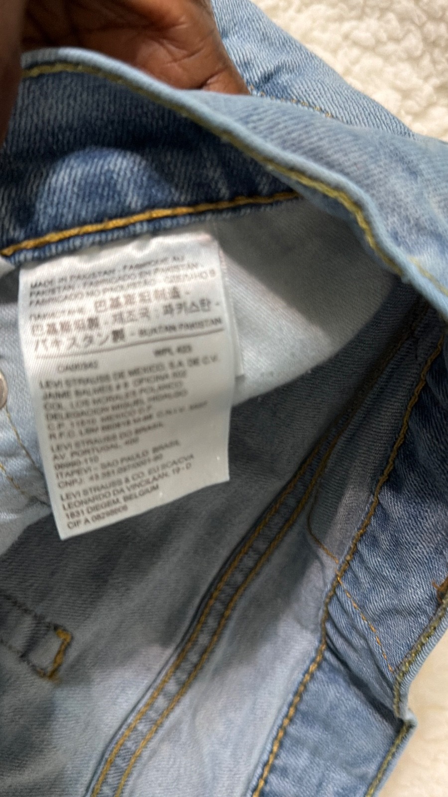Levi’s 502 Regular Taper Jeans Men’s 36×30 Light Wash Stretch Denim Blue Casual