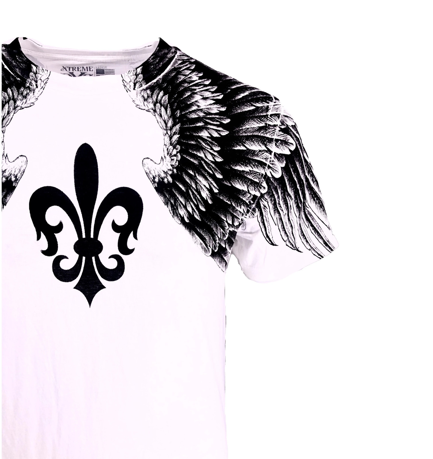 Xtreme Couture Affliction Men’s T-Shirt AEROSMITH WHITE Wings Biker Tattoo MMA