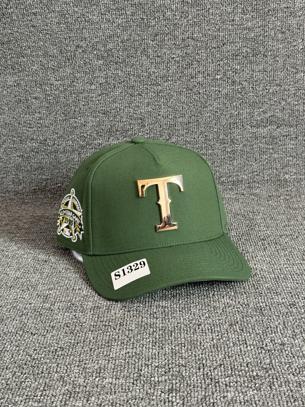 Mitchell & Ness Texas Rangers Snapback Olive Green All Star Cap Hat