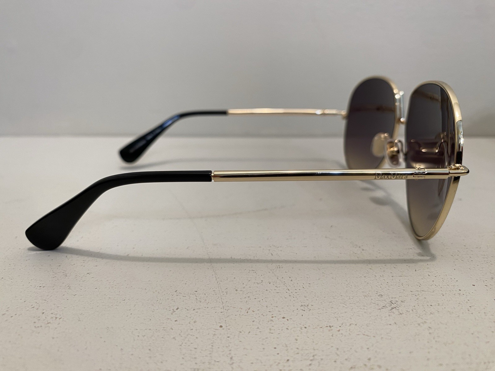 Max Mara MM0081 Gold Frame Aviator Sunglasses 60mm