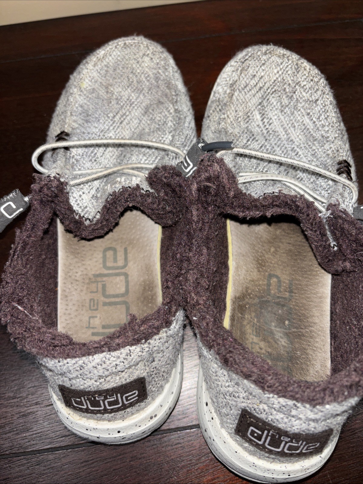 Hey Dude Wendy Salt And Pepper Brown White Slip-On Comfort Women’s Size 6 Shoes