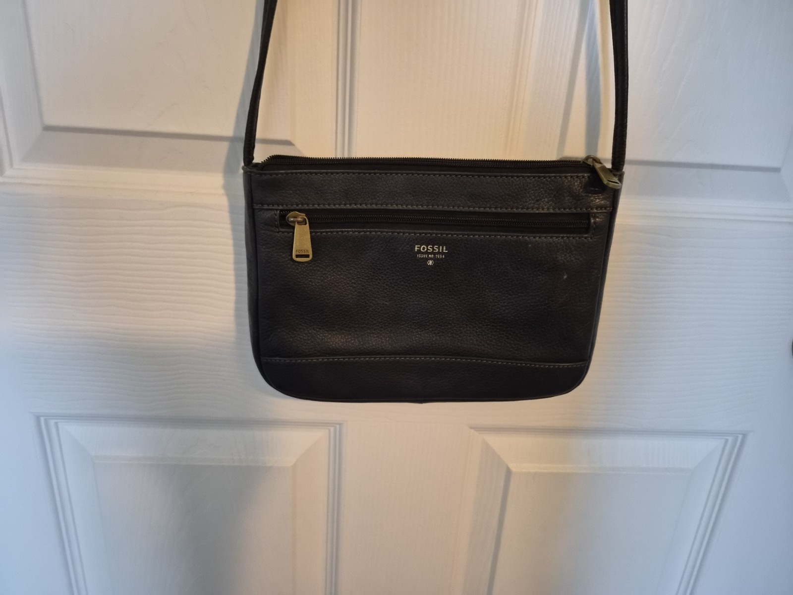 Fossil Black Crossbody Bag Zip Closure