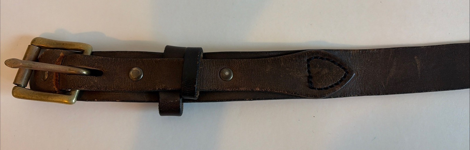 C.C. FILSON Co. 1 1/4″ Ranger Belt Brown Bridle Leather & Brass #206 Sz 38 RARE