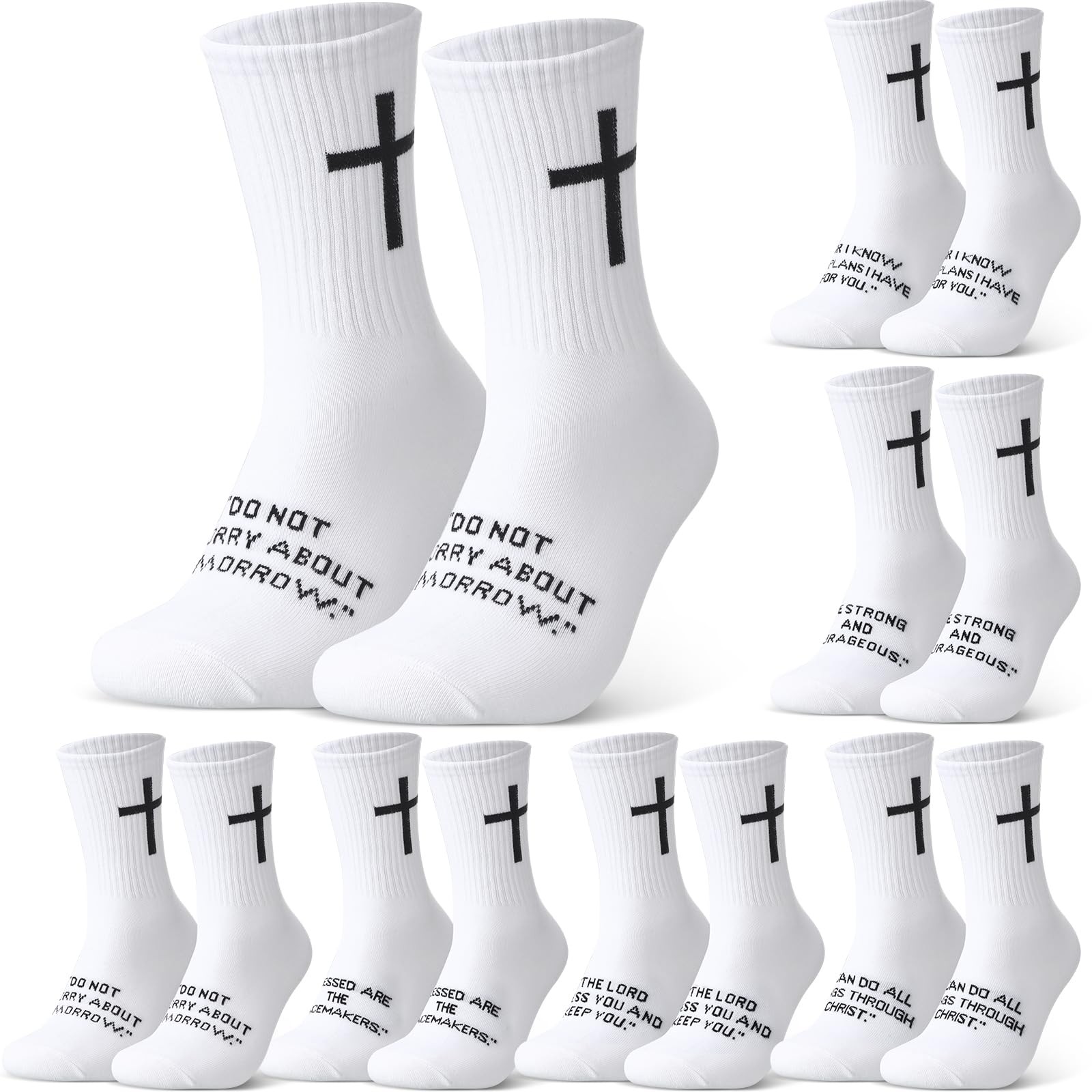 Christian Socks Cross Prayer For Men Birthday Gift Dad Husband Grandpa