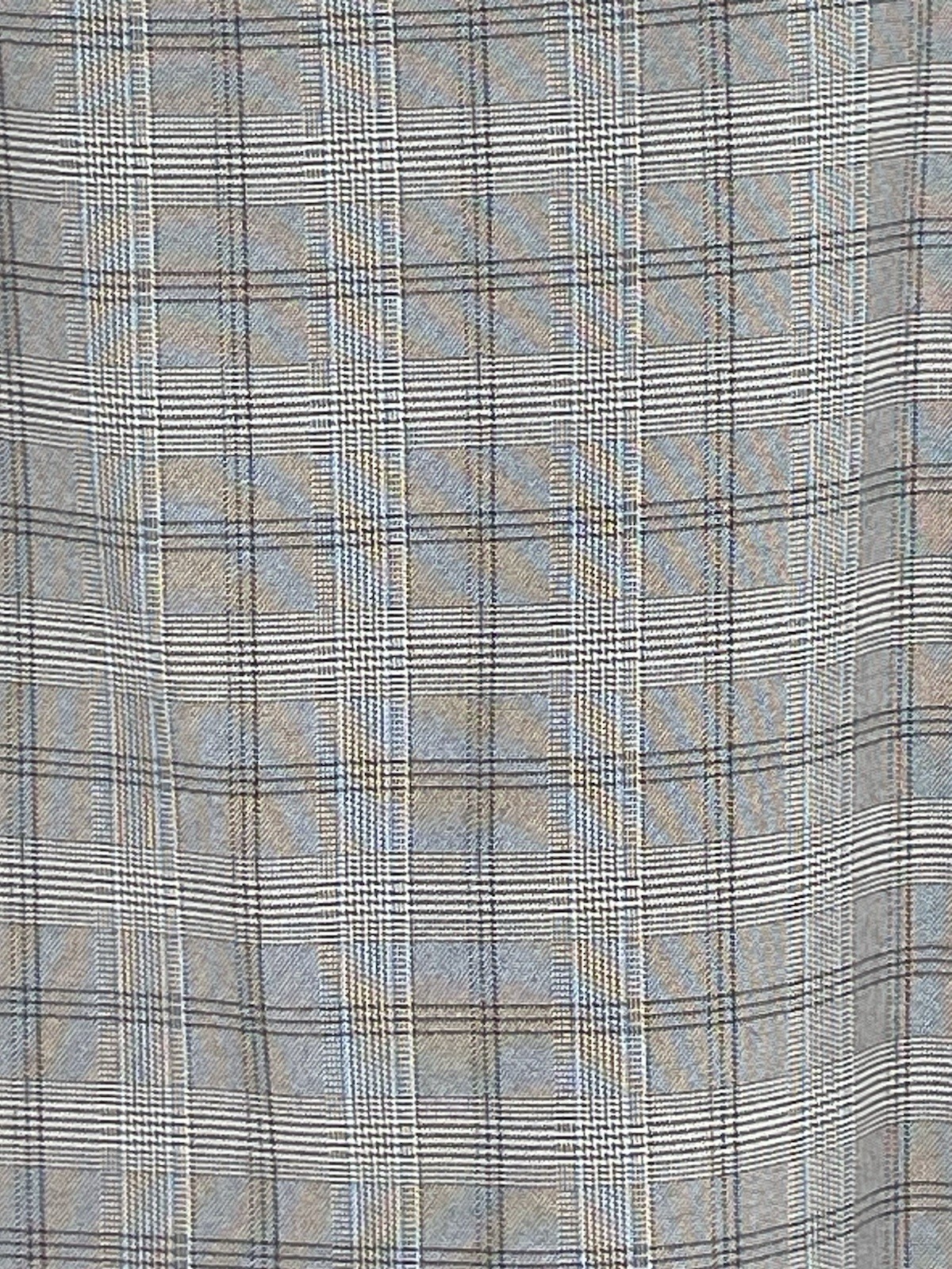 Evan Picone Womens 14P Skirt Suit Gray Window Pane Plaid Pattern One Button