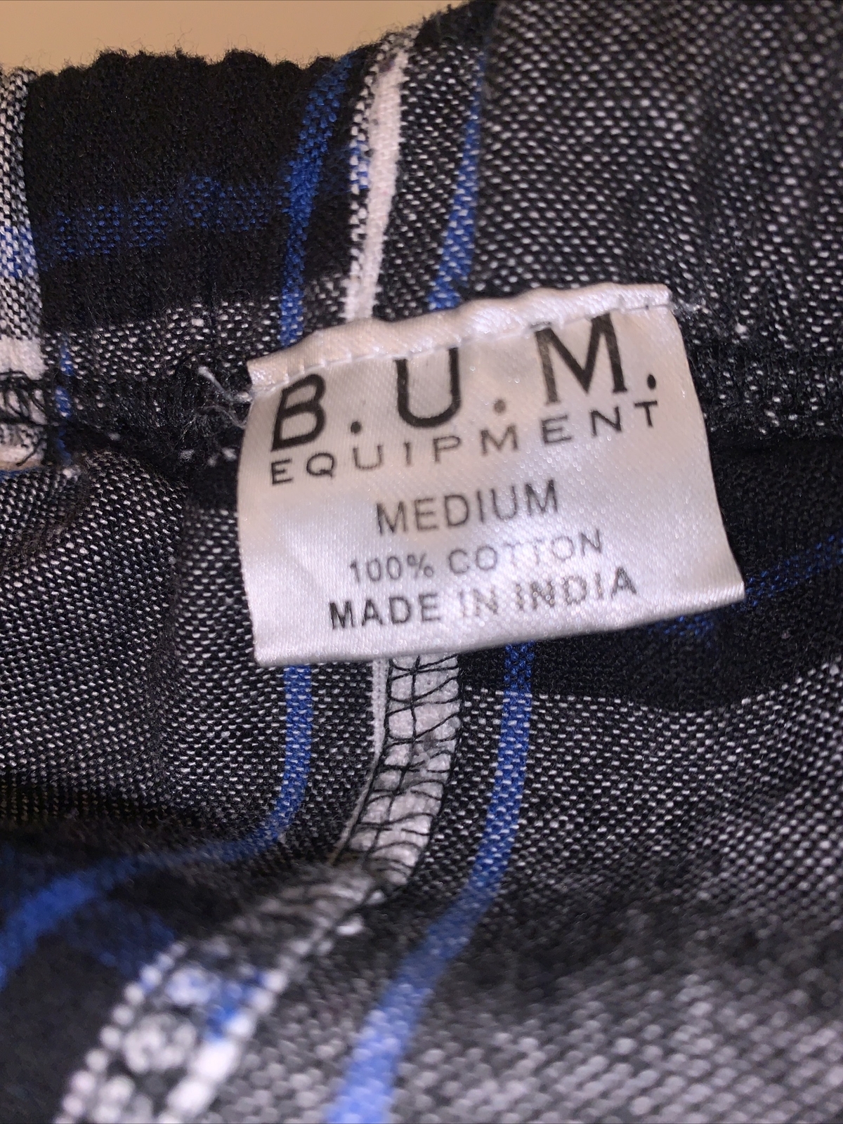 BUM Equipment Men’s Plaid Pajama Shorts Size Medium Multi-Color