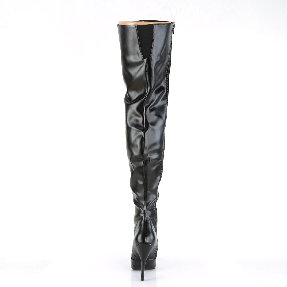 PLEASER Sexy Stripper 5″ Heel Matte Black Thigh High Boots SED3010/B/PU