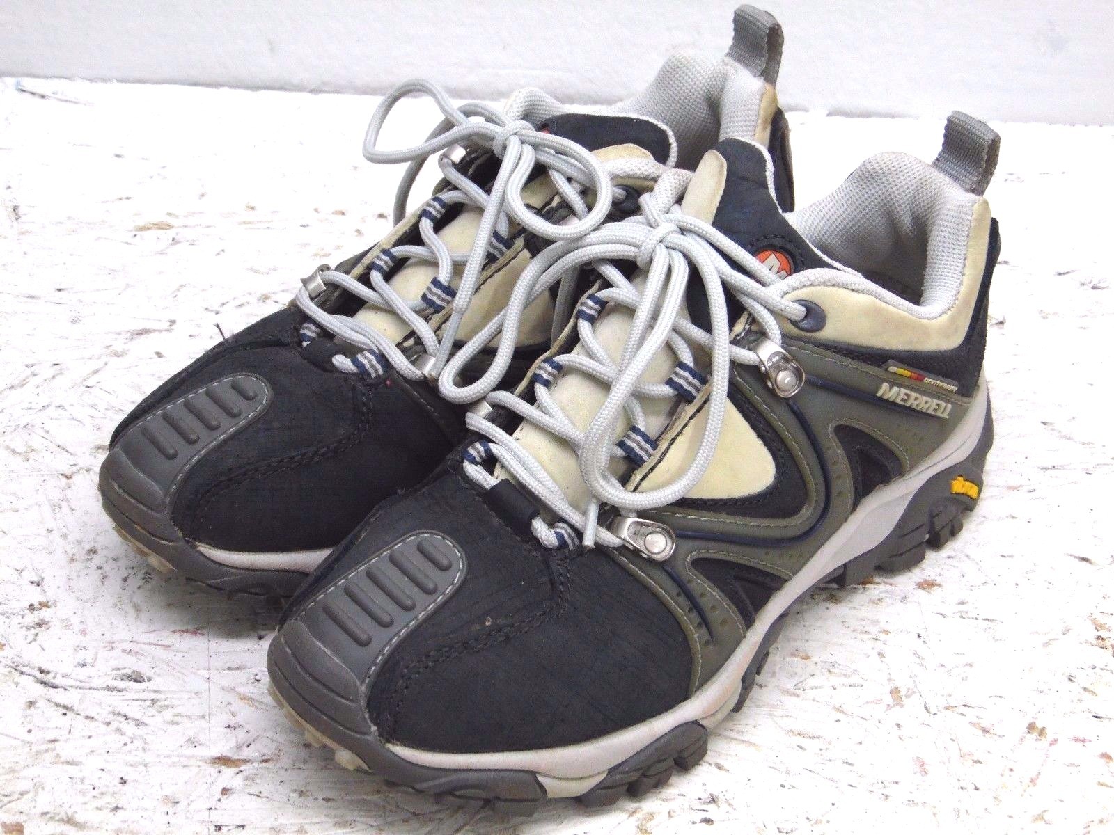 MERRELL REACTOR Leather Hiking/Cross Training Shoes Womens 6 Navy/Gray