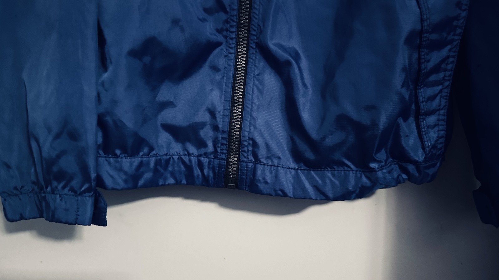 Timberland Jacket Mens XL Blue Full Zip Hooded Lightweight Windbreaker Rain Coat